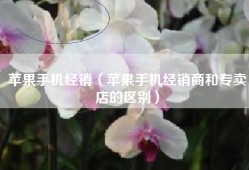 苹果手机经销（苹果手机经销商和专卖店的区别）