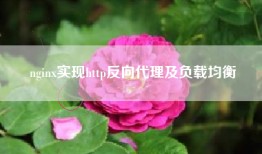nginx实现http反向代理及负载均衡